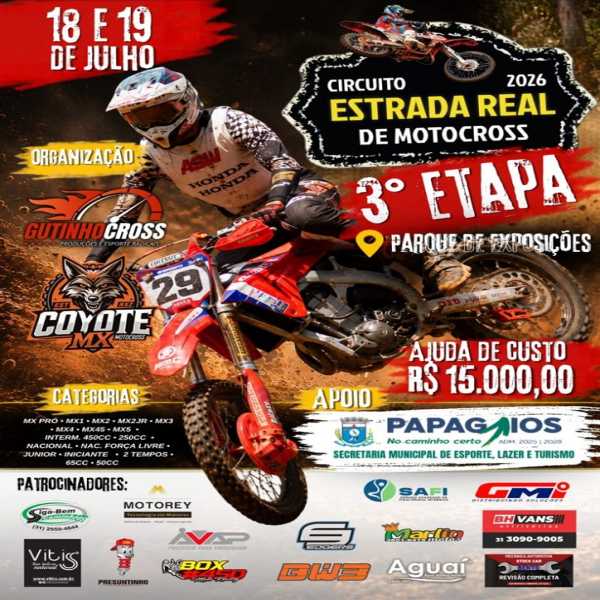 Copa Estrada Real de Motocross 2026 - Papagaios